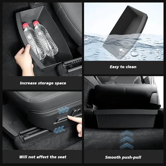 Under Seat TPE Storage Drawer for Tesla Model Y (2025 Juniper Launch) – Front Seat Hidden Organizer