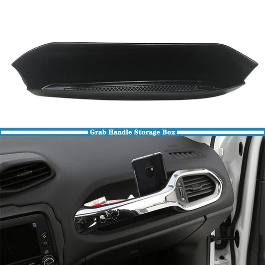 Co-Pilot Grab Handle Storage Box Organizer – For Jeep Renegade (2015–2023) – Black Interior Accessory