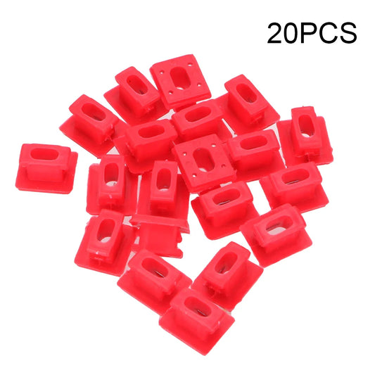 20pcs/set Car Fasten Clips – Red Insert Grommets & Panel Fixing Buckles for BMW E46/E65/E66/E83N