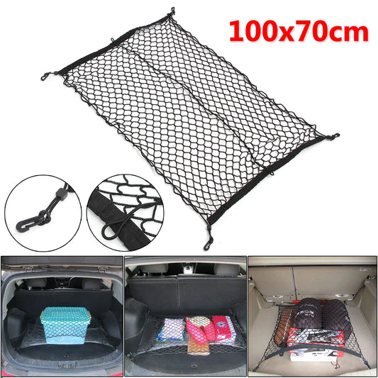 Car Trunk Mesh Net – 100×70 cm Cargo Luggage Organizer