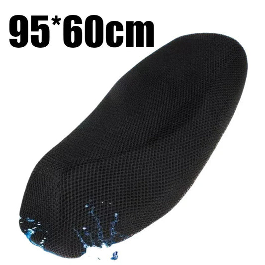 Summer Cool 3D Mesh Motorcycle Seat Cover – Breathable Anti-Slip Scooter Cushion Grid Protection Pad