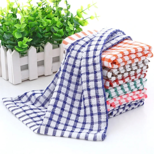 6PCS Cotton Kitchen Tea Towels – Absorbent, Lint-Free Cleaning Cloths