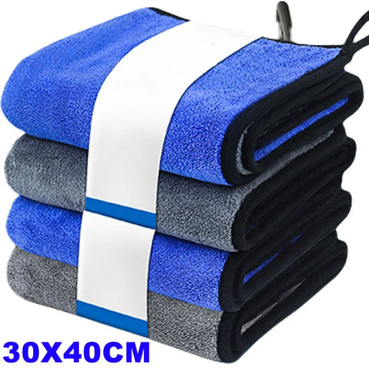 1–4PCS Microfiber Car Washing Towels – Soft, Quick-Drying Double-Layer Cloths (500GSM)