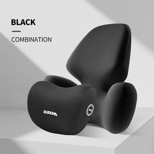 Car Neck & Lumbar Support Cushion – Universal Vehicle Backrest