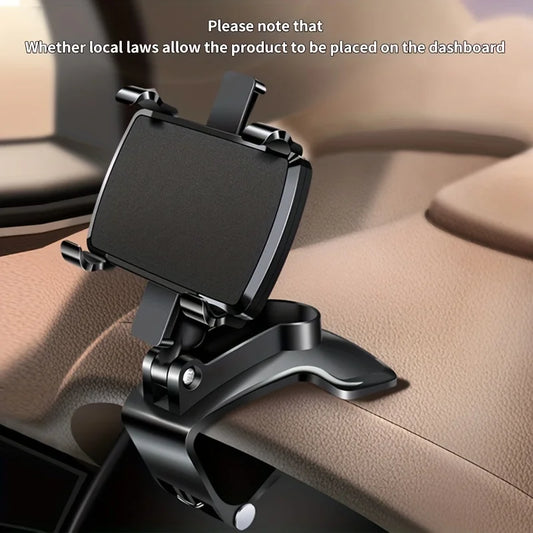 Angle-Adjustable Car Phone Mount – Rotate & Secure Your Phone for Easy Accessibility