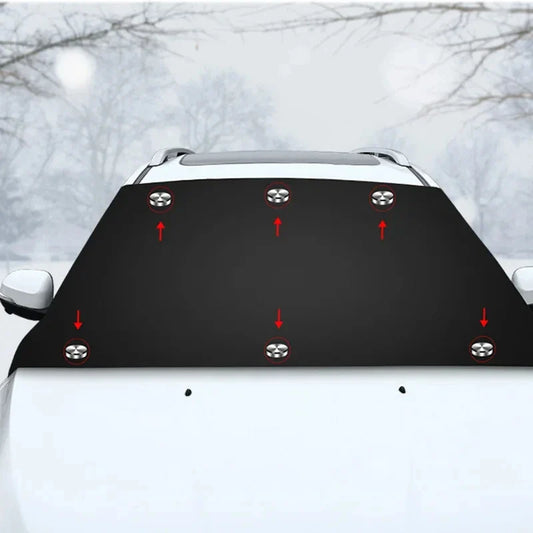 Car Sun Shield – Magnetic Thickened Anti-Freeze Snow Visor Cover