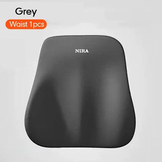 Memory Foam Car Headrest & Lumbar Cushion – Universal Comfort Back & Neck Support Pillow