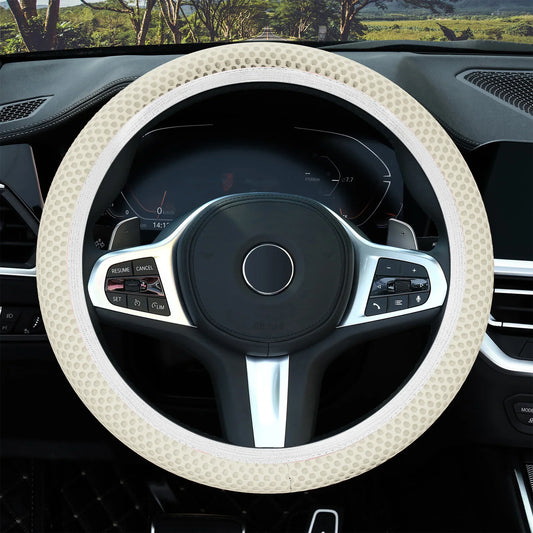 Universal Car Steering Wheel Cover – Summer Ice Silk Breathable Non-Slip Elastic Mesh