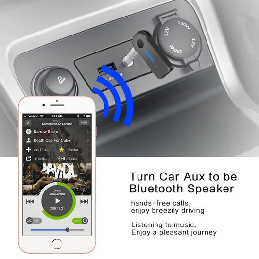 2-in-1 Wireless Bluetooth 5.0 Receiver & Transmitter – 3.5mm AUX Adapter for Car, Headphones, and Home Audio