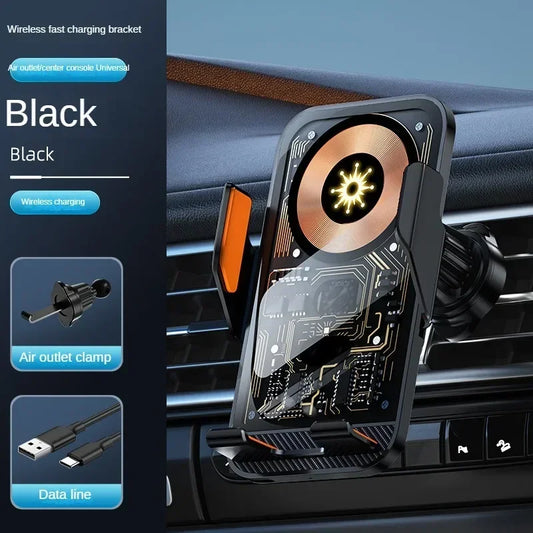 Universal Car Wireless Charging Phone Holder – Transparent Air Vent Mount