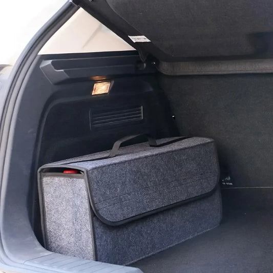 Anti-Slip Car Trunk Storage Organizer – Soft Felt Boot Compartment Bag for Tools & Accessories