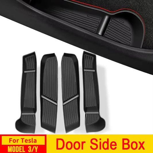 Door Side Storage Box Front Rear Door Handle Armrest Tray Organizer for Tesla Model 3 and Model Y Juniper 2025 Car Accessories