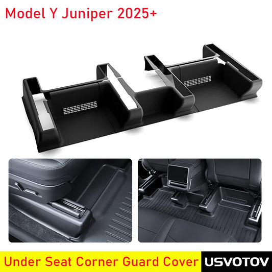 For Tesla Model Y Juniper 2025 – TPE Under Seat Corner Guard & Seat Slide Rails Protector Cover