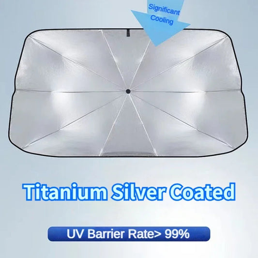 Car Sunshade Foldable Windshield Umbrella – Front Window Parasol Sun Protector