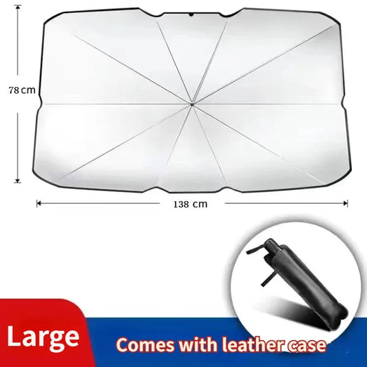 Car Sunshade Foldable Windshield Umbrella – Front Window Parasol Sun Protector