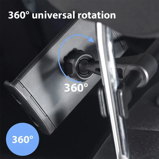 Telescopic Car Back Seat Phone & Tablet Holder – 360° Rotating Mount