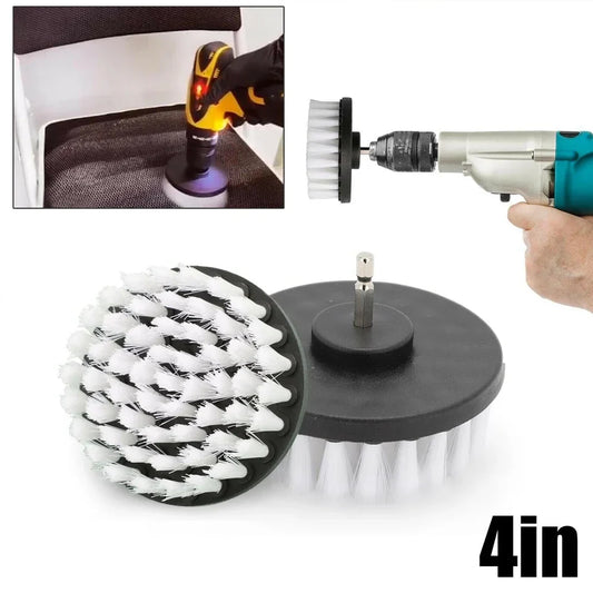 4-Inch Soft Drill Brush Attachment – For Carpet, Leather, Upholstery, Glass & Car Tires