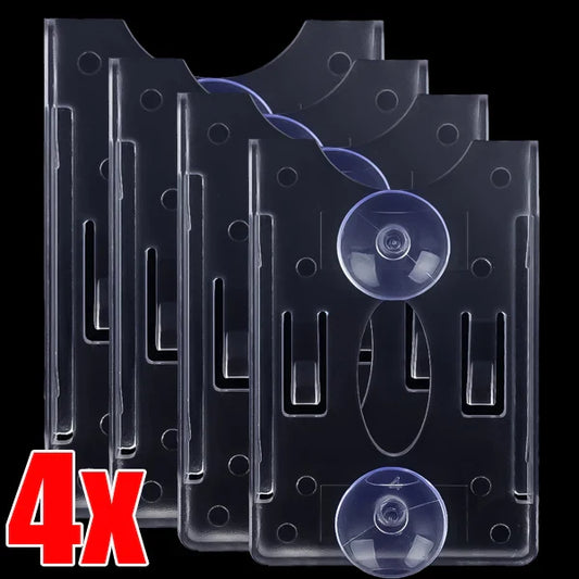 Car Card Sleeve Parking Ticket Suction Cup Clip Holder – Auto Fastener for Windscreen