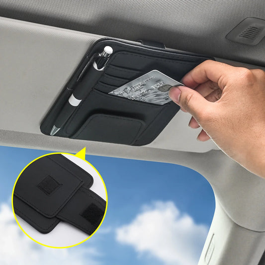 Car Visor Organizer – Multi-Pocket Pouch for Cards, Glasses & Essentials
