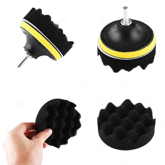 Car Detailing Polishing Sponge Kit – Headlight Restoration with Buffing Pad, Sanding Disc & M10 Drill Adapter