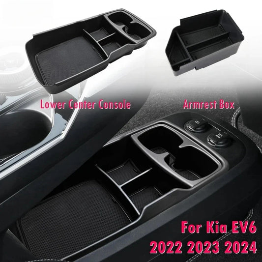 Lower Center Console Organizer Tray – Kia EV6 (2023–2024) Armrest Storage Box