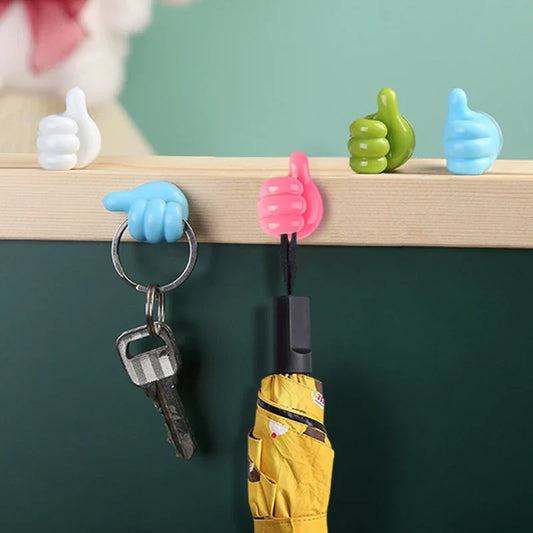 Hand-Shaped Rubber Holder – Self-Adhesive Mini Hook for Glasses, Cables & Charging Lines