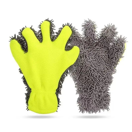 Car Chenille Premium Scratch-Free Microfiber Wash Mitt – Waterproof, Thick Cleaning Glove
