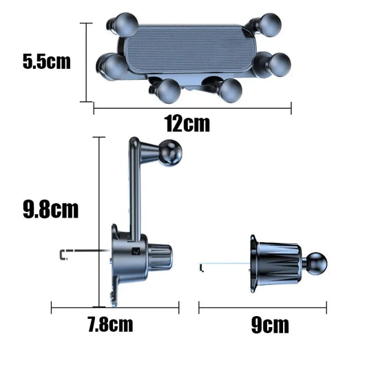 Car Phone Holder – 360° Rotating Air Vent Mount