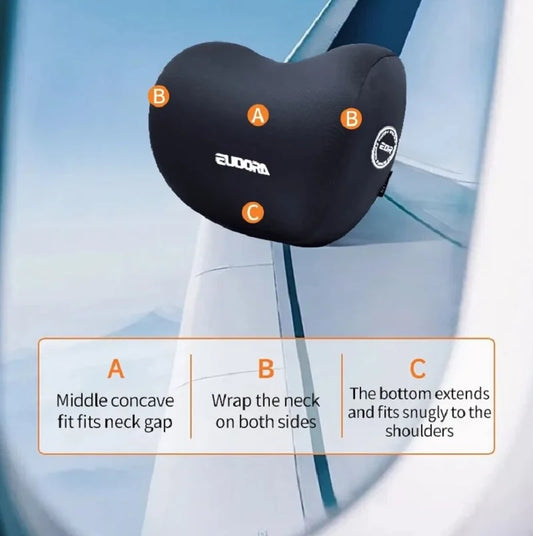 Car Neck & Lumbar Support Cushion – Universal Vehicle Backrest