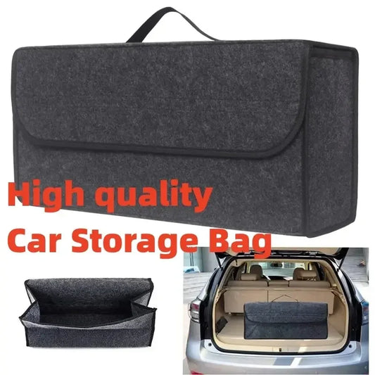 Anti-Slip Car Trunk Organizer – Large Capacity Soft Felt Storage Box