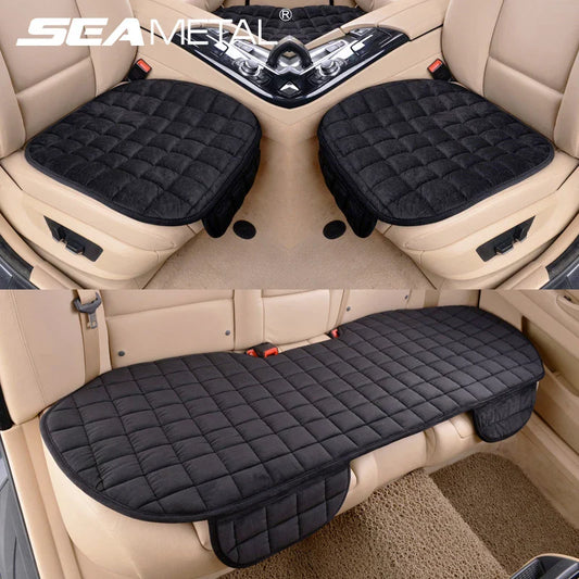 SEAMETAL Winter Plush Car Seat Cover – Warm, Soft, Anti-Slip Cushion
