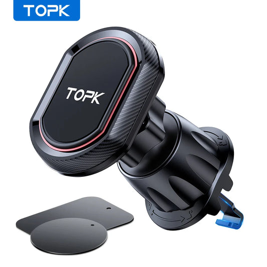 TOPK Magnetic Phone Car Mount – Air Vent Hook Clip Holder