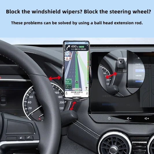 17mm Ball Joint Extension Rod – For Car Air Vent Phone Stand & GPS Mount Accessories