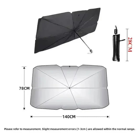 Car Sunshade Umbrella – Folding Front Windshield Parasol