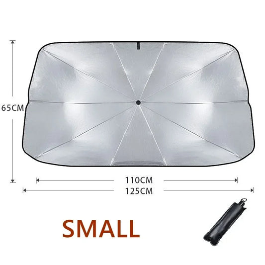 Car Sunshade Snow Umbrella – Retractable Front Windshield Heat Insulation Cover