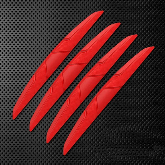 4PCS Car Door Edge & Mirror Protection Strips – Silicone Anti-Collision Guards