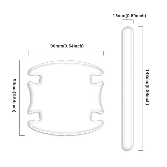 SEAMETAL Car Door Bowl & Edge Protection Stickers – Transparent Anti-Collision Guards