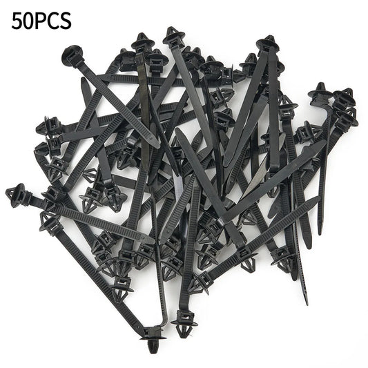 50Pcs Nylon Car Tie Wrap Cable Fasteners – 92x5mm Zip Ties for Wire Management