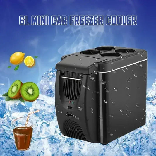 Car Refrigerator Mini Fridge Portable Freezer – 6L 12V DC Thermoelectric Cooler for Fruits