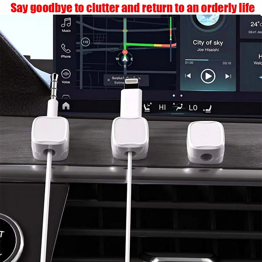 2PCS/10PCS Magnetic Cable Holder – Self-Adhesive Cord Clip for Car, Home & Office
