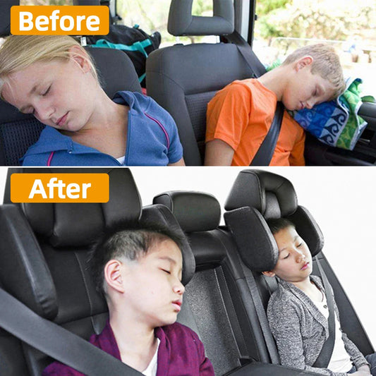 CAER Car Neck Headrest Pillow – Memory Foam Side Head Support