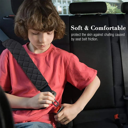 Adjustable & Comfortable Seat Belt Covers – Soft Velvet Fabric for Car, Truck, SUV & Backpacks
