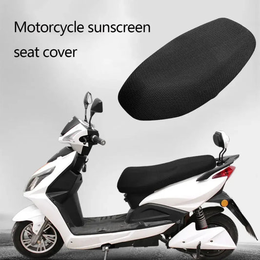 Summer Cool 3D Mesh Motorcycle Seat Cover – Breathable Anti-Slip Scooter Cushion Grid Protection Pad