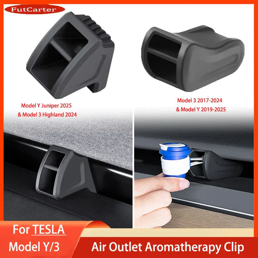 Air Freshener Adapter – Silicone Aromatherapy Clip for Tesla Model 3 Highland & Model Y Launch 2025