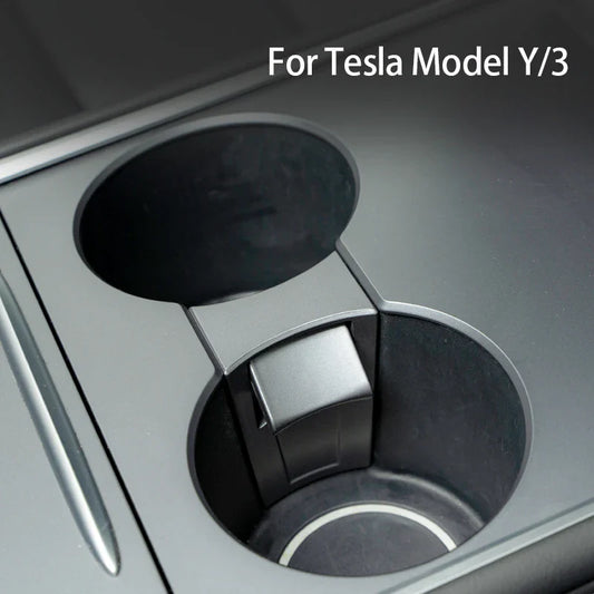 Tesla Model Y (2021–2024, 2025) & Model 3 Central Control Cup Holder – Original Car Color Interior Accessory